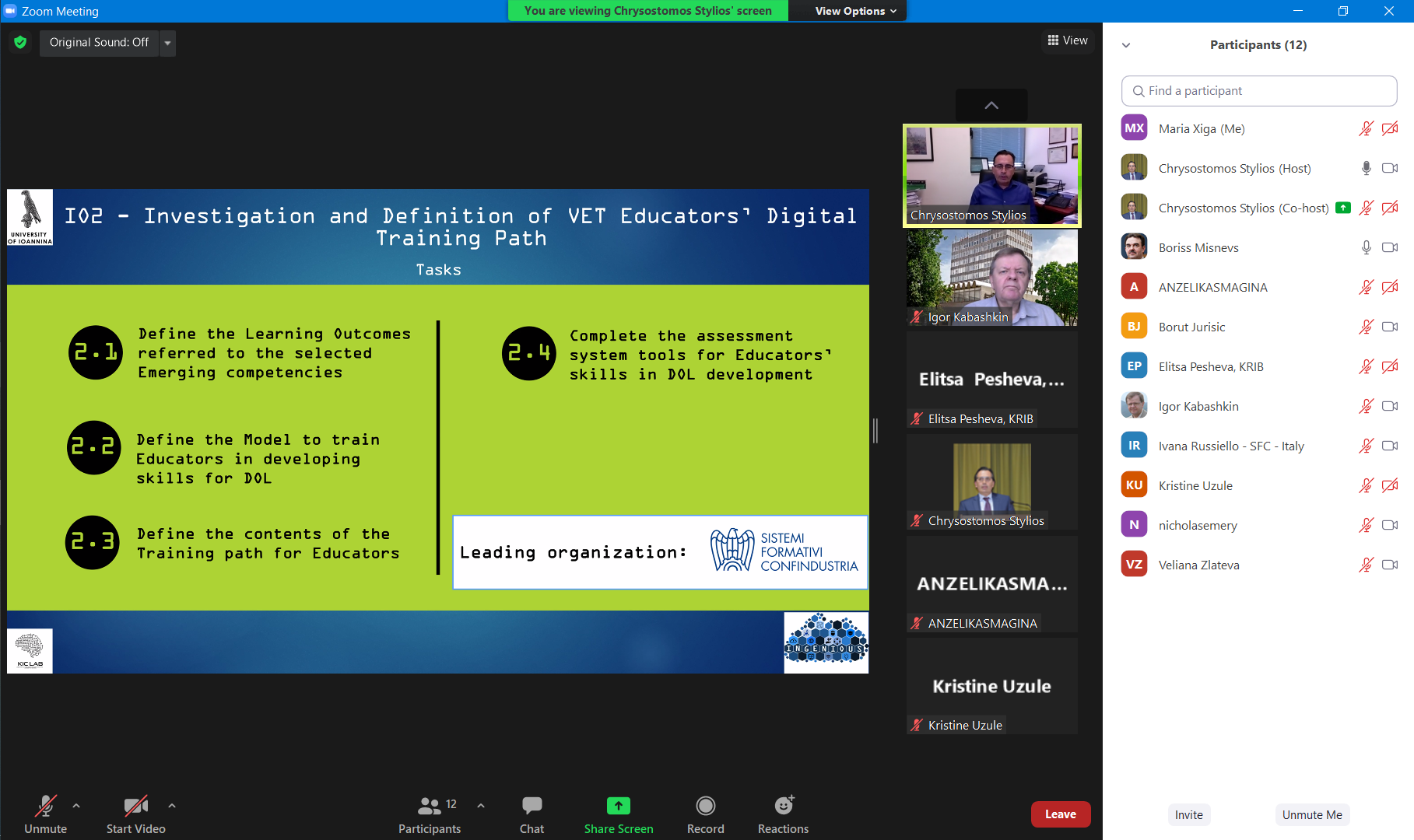 You are currently viewing INGENIOUS web meeting on IO1 final activities and next steps