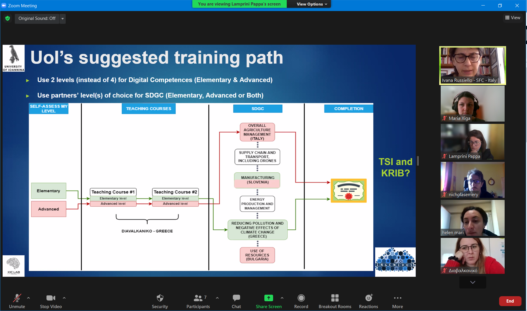 Ingenious Trilateral Meeting on the training cap2